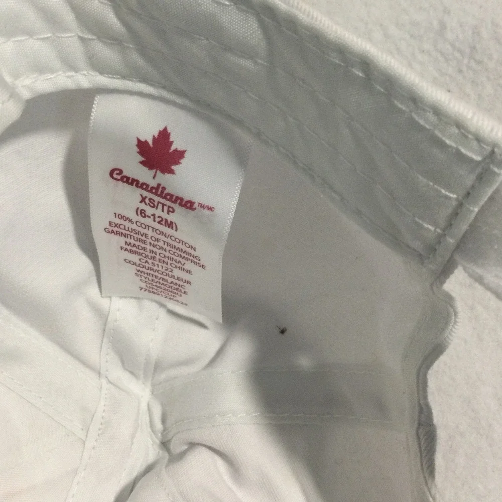 Canadiana Kids White CampingBear Fox Nature PrintBaseball Cap Toddler Baby 6-12M